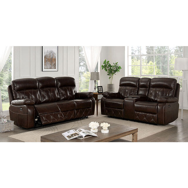  Furniture of America Dusseldorf Power Reclining Leatherette Loveseat CM6461-LV-PM IMAGE 2