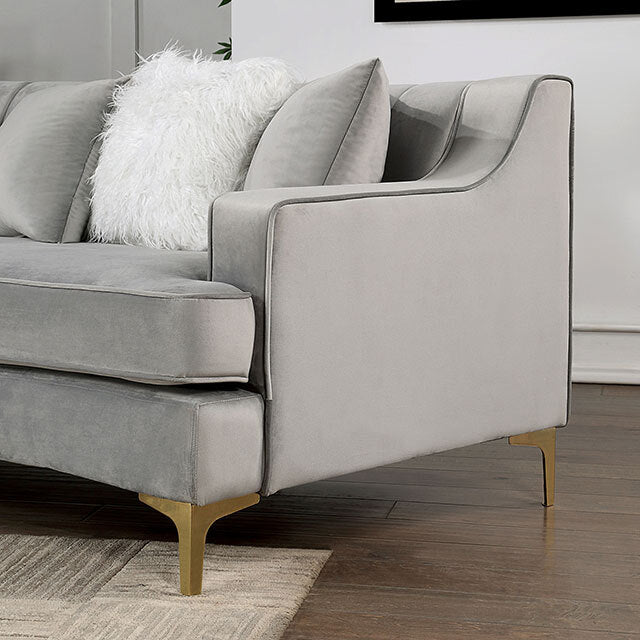  Furniture of America Selena Fabric Sectional CM6491GY-SECT IMAGE 1