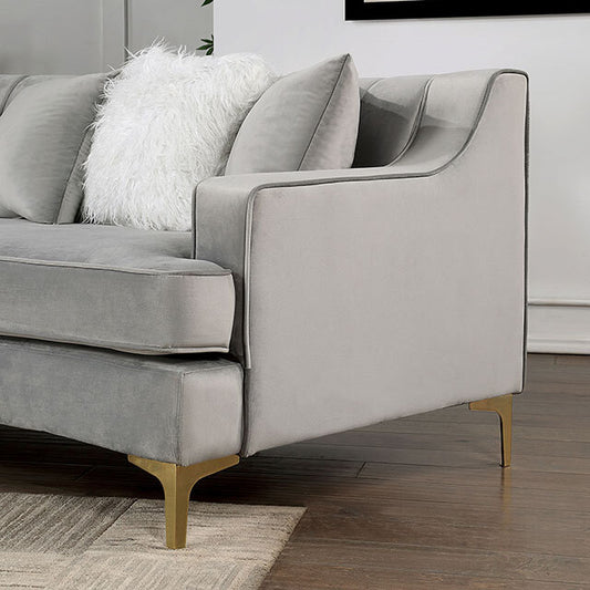  Furniture of America Selena Fabric Sectional CM6491GY-SECT IMAGE 1