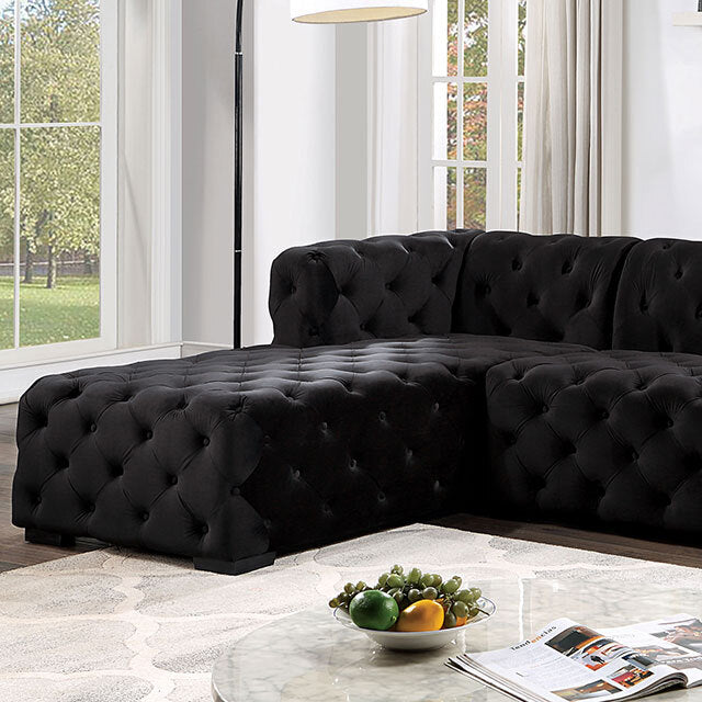  Furniture of America Zenaide Fabric Sectional CM6495BK-SECT IMAGE 1