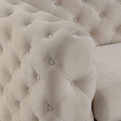  Furniture of America Sapphira Stationary Fabric Loveseat CM6498BG-LV-PK IMAGE 3