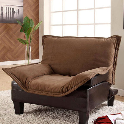  Furniture of America Lupton Stationary Fabric and Leather Look Chair CM6513-CH IMAGE 1