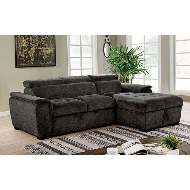  Furniture of America Patty Fabric Sectional CM6514DG-SECT IMAGE 2