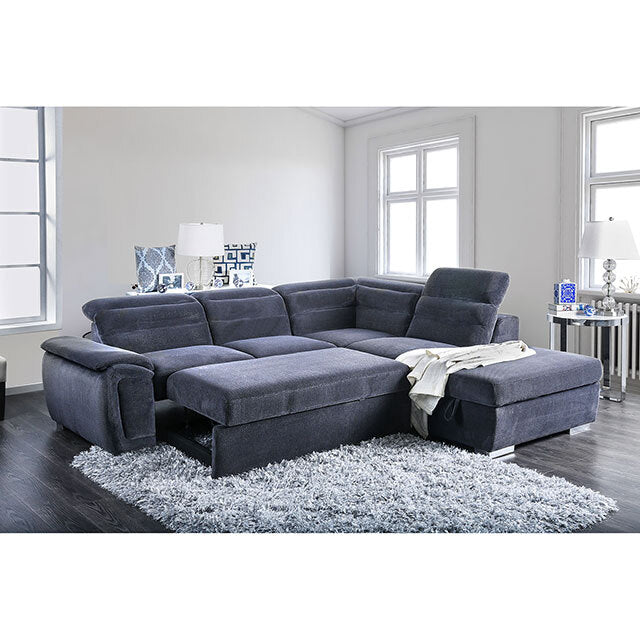  Furniture of America Felicity Fabric Sectional CM6521GY-SECT IMAGE 3