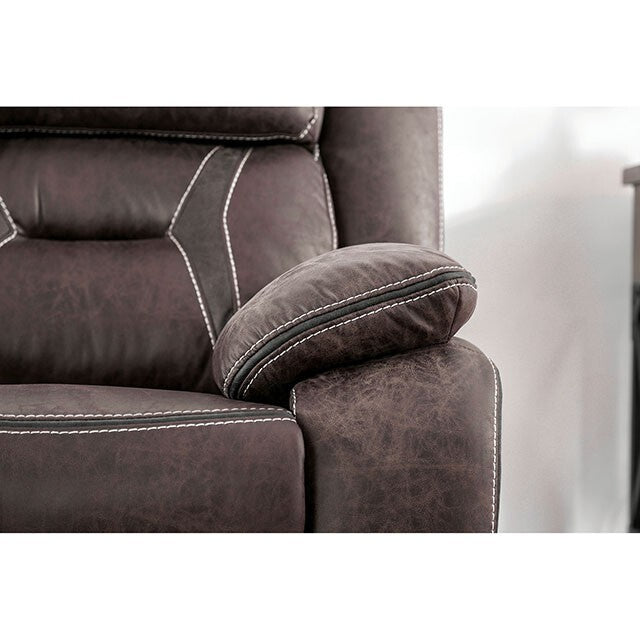  Furniture of America Flint Reclining Leather Look Loveseat CM6565-LV IMAGE 10