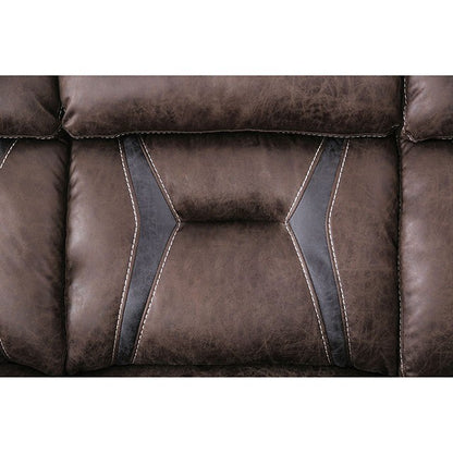  Furniture of America Flint Reclining Leather Look Loveseat CM6565-LV IMAGE 7