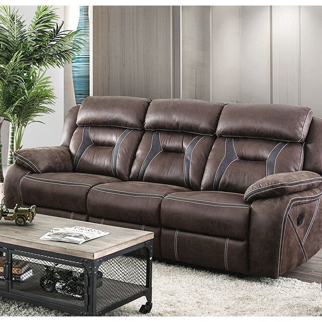  Furniture of America Flint Reclining Leather Look Sofa CM6565-SF IMAGE 1