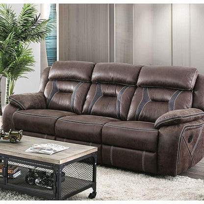  Furniture of America Flint Reclining Leather Look Sofa CM6565-SF IMAGE 1