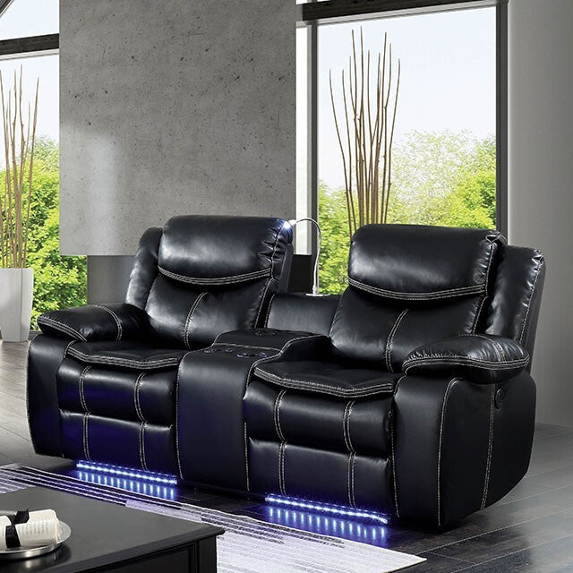  Furniture of America Sirius Reclining Leather Look Loveseat CM6567-LV IMAGE 8