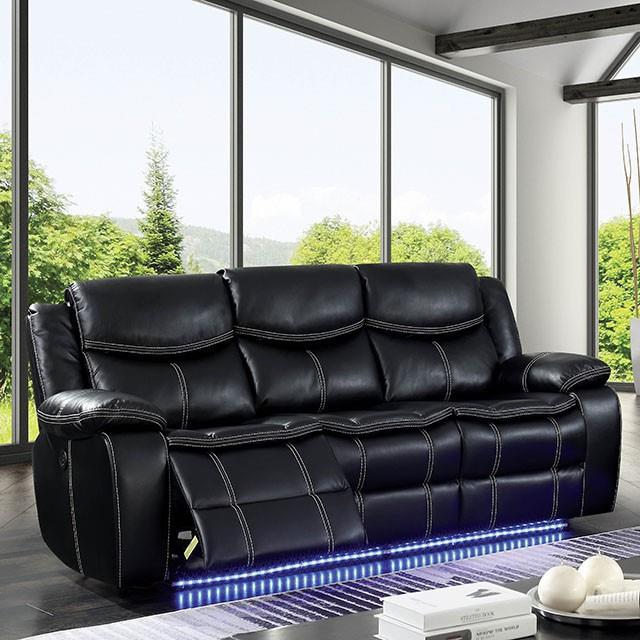  Furniture of America Sirius Power Reclining Leather Look Sofa CM6567-SF IMAGE 8