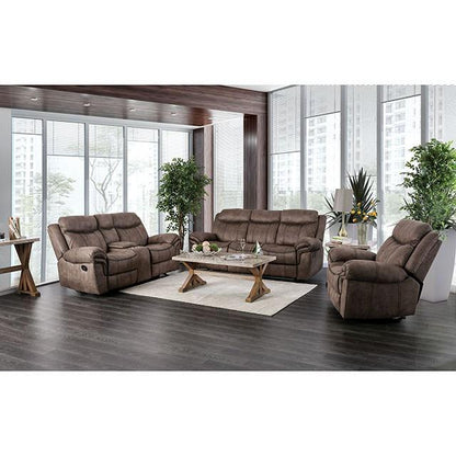  Furniture of America Celia Reclining Leather Look Loveseat with Console CM6583-LV IMAGE 11