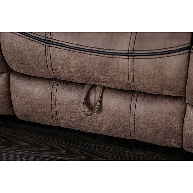  Furniture of America Celia Reclining Leather Look Sofa CM6583-SF IMAGE 3