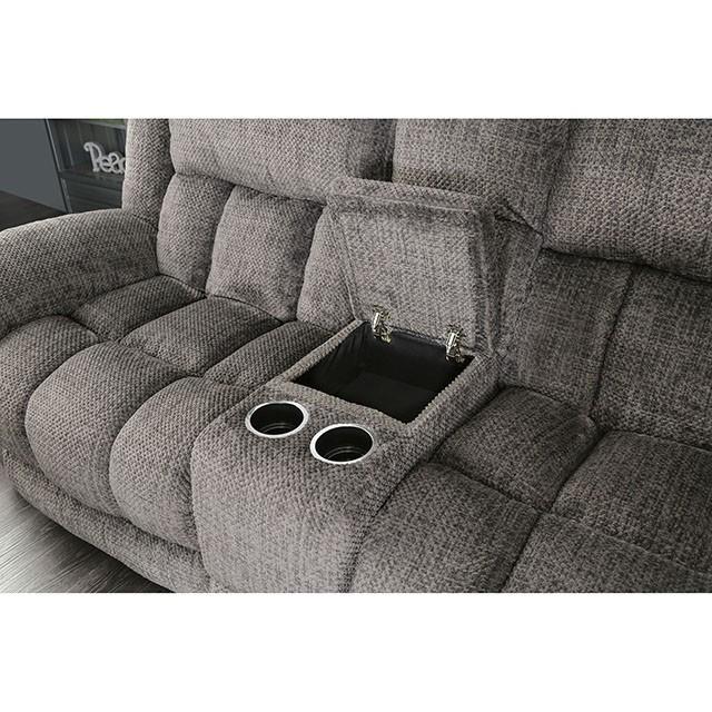  Furniture of America Irene Reclining Fabric Sectional CM6585GY-SECT IMAGE 2