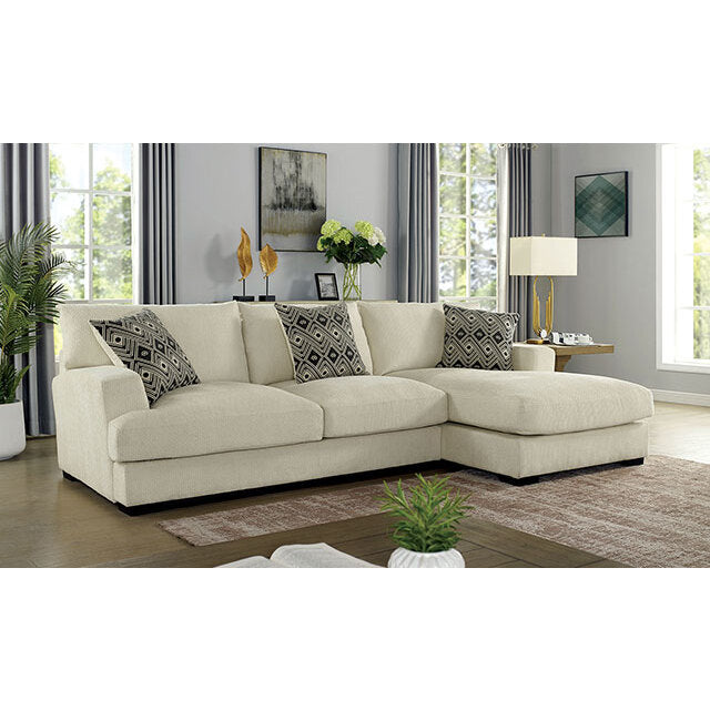  Furniture of America Kaylee Fabric Sectional CM6587BG-SECT-L-R IMAGE 2