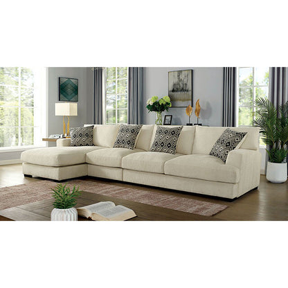  Furniture of America Kaylee Fabric Sectional CM6587BG-SECT-LL IMAGE 2