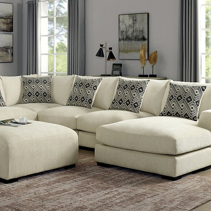  Furniture of America Kaylee Fabric Sectional CM6587BG-SECT-R+OT IMAGE 1