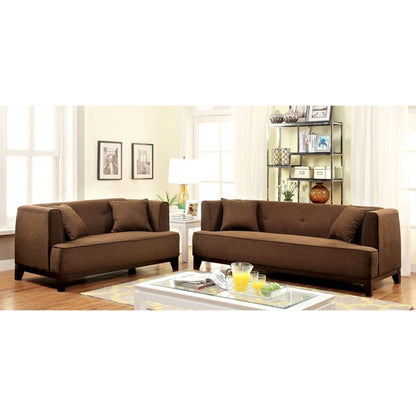  Furniture of America Sofia Stationary Fabric Loveseat CM6761BR-LV-PK IMAGE 1