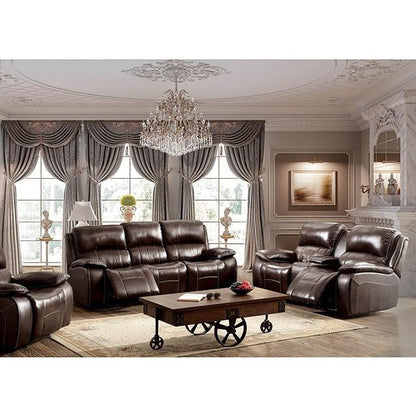  Furniture of America Ruth Reclining Leather Match Sofa CM6783BR-SF IMAGE 2