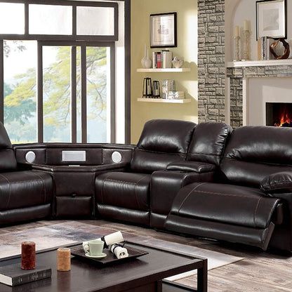  Furniture of America Glasgow Reclining Leather Sectional CM6822BR-TSP-SECT IMAGE 6