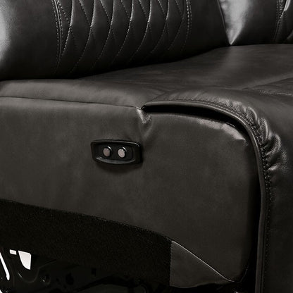  Furniture of America Mariah Power Reclining Leather Look Sectional CM6895GY-SECT+AC IMAGE 4