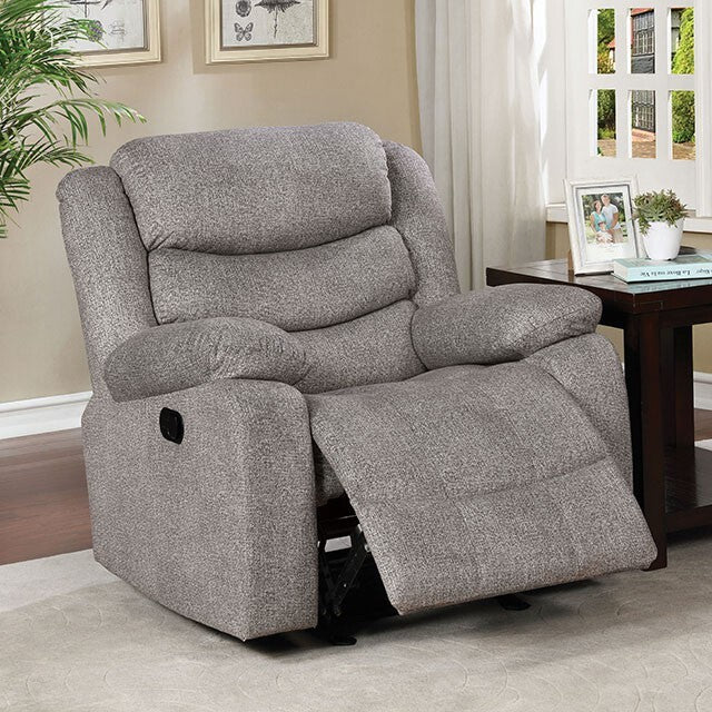  Furniture of America Castleford Fabric Recliner CM6940-CH IMAGE 1