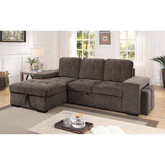  Furniture of America Jamiya Fabric Sectional CM6959GY-SECT IMAGE 1