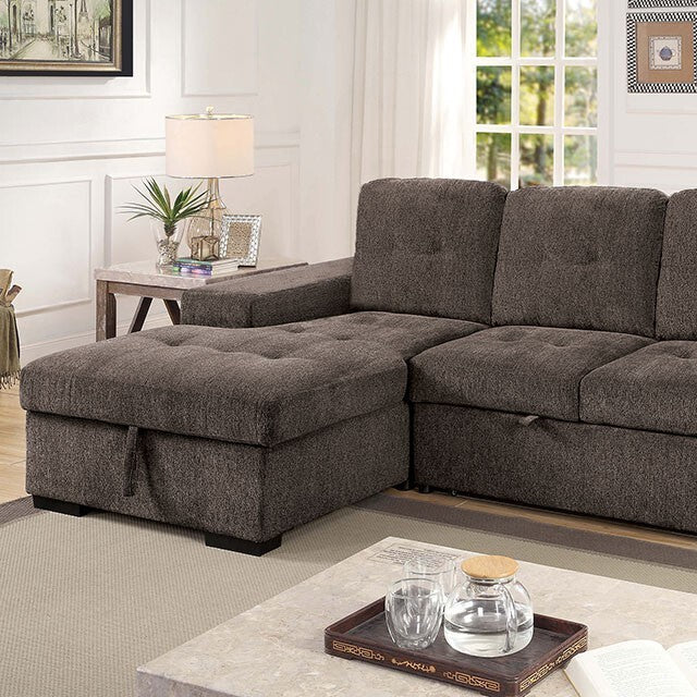  Furniture of America Jamiya Fabric Sectional CM6959GY-SECT IMAGE 3