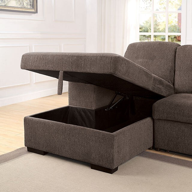  Furniture of America Jamiya Fabric Sectional CM6959GY-SECT IMAGE 4