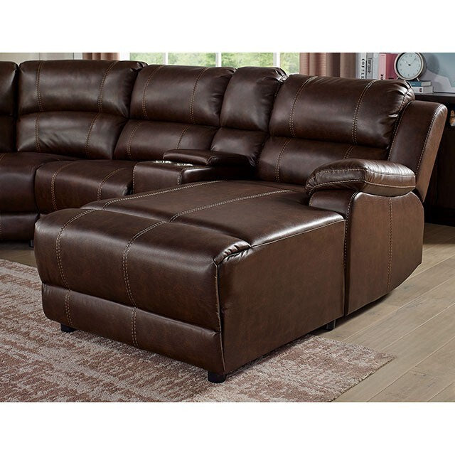 Furniture of America Jessi Leather Look Sectional CM6970-SECT IMAGE 6