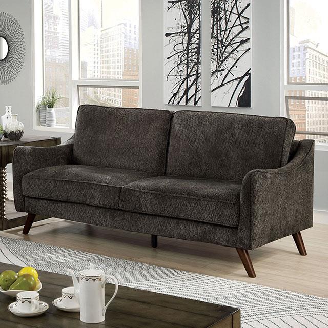  Furniture of America Maxime Stationary Fabric Sofa CM6971DG-SF IMAGE 1