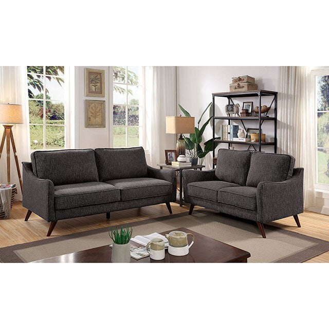  Furniture of America Maxime Stationary Fabric Sofa CM6971GY-SF IMAGE 2