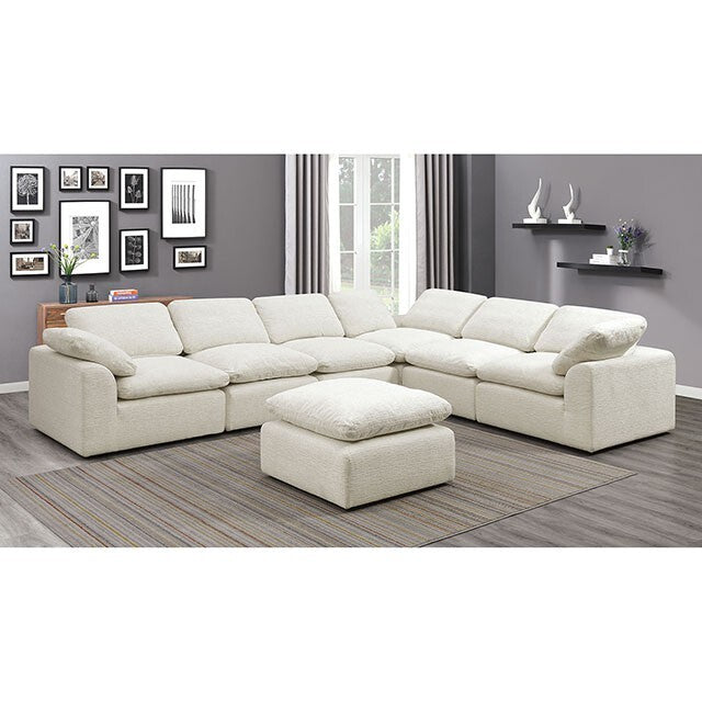  Furniture of America Joel Fabric Sectional CM6974BG-6SEAT IMAGE 2