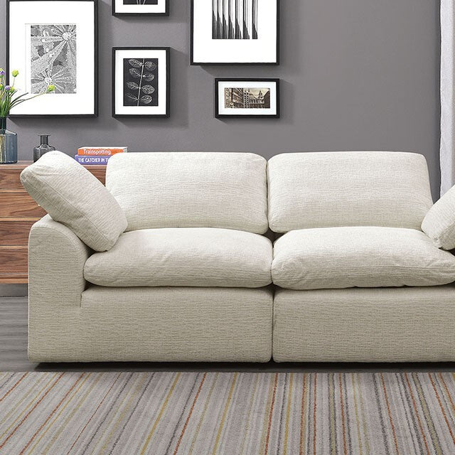  Furniture of America Joel Stationary Fabric Loveseat CM6974BG-LV IMAGE 1