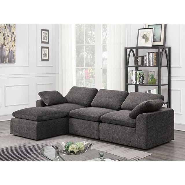  Furniture of America Joel Fabric Sectional CM6974GY-4SEAT IMAGE 2