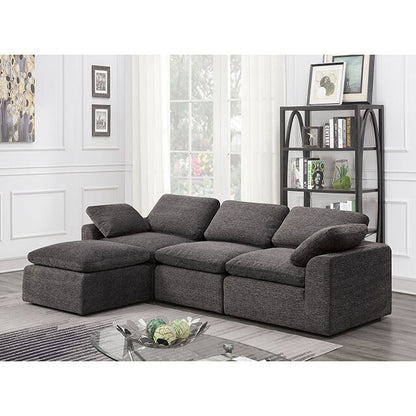  Furniture of America Joel Fabric Sectional CM6974GY-4SEAT IMAGE 2