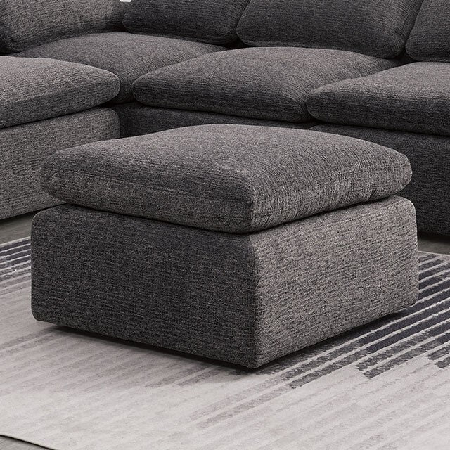  Furniture of America Joel Fabric Ottoman CM6974GY-OT IMAGE 1