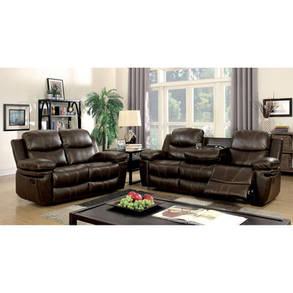  Furniture of America Listowel Reclining Bonded Leather Match Sofa CM6992-SF IMAGE 3