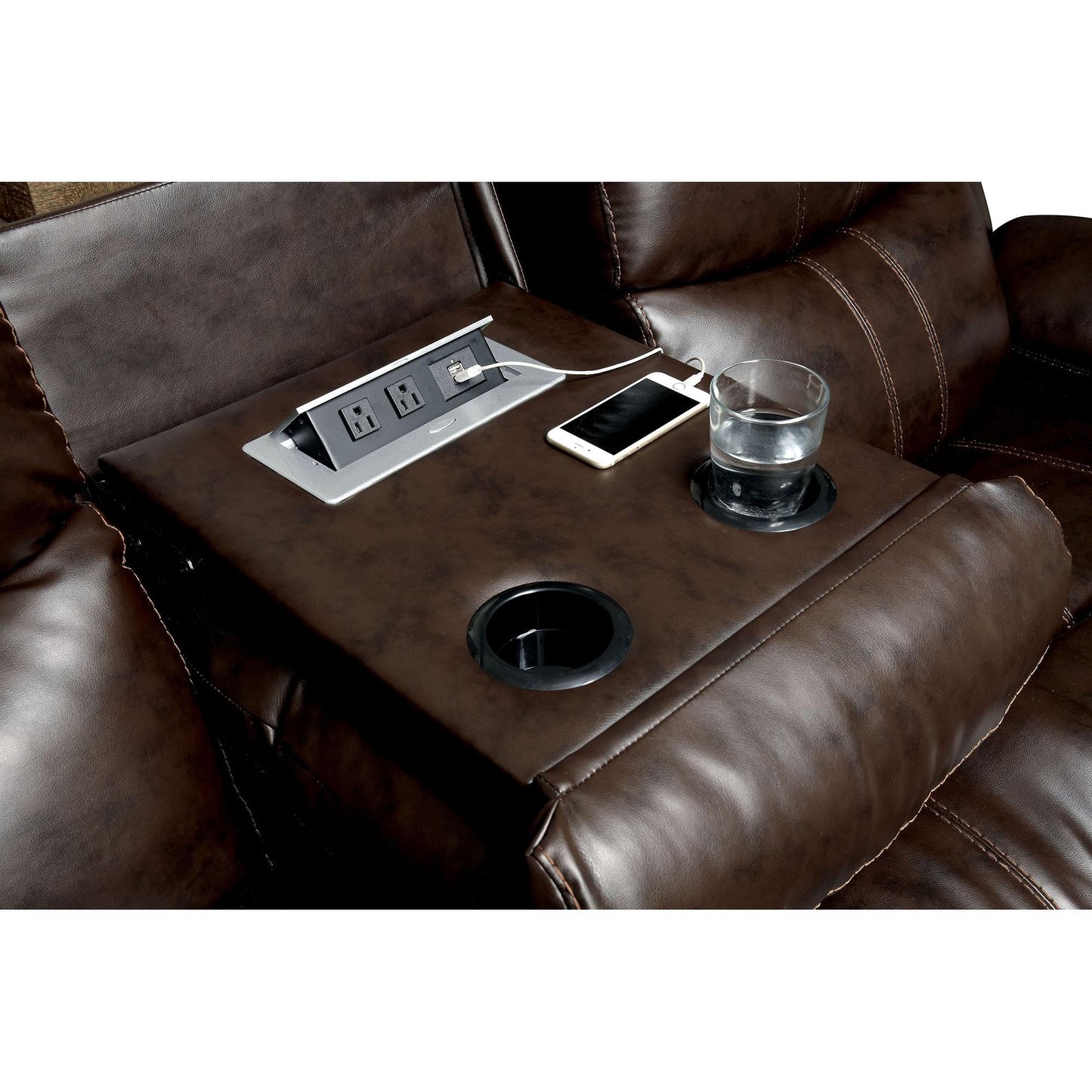  Furniture of America Listowel Reclining Bonded Leather Match Sofa CM6992-SF IMAGE 5