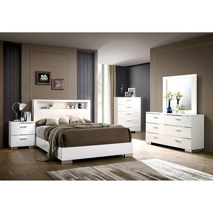 Furniture of America Carlie CM7049WH-CK-BED Cal.King Bed IMAGE 1