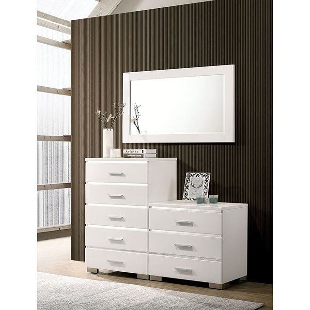  Furniture of America Carlie Dresser Mirror CM7049WH-MS IMAGE 3