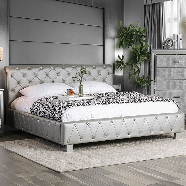  Furniture of America Juilliard King Bed CM7056SV-EK-BED-VN IMAGE 1