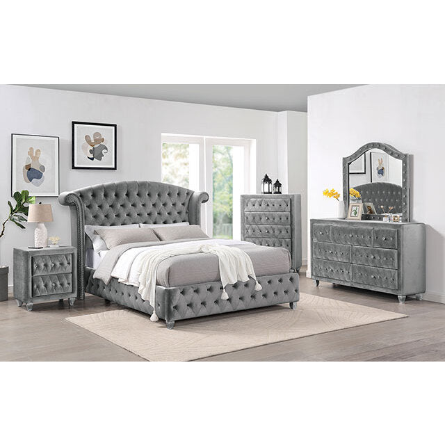  Furniture of America Zohar California King Bed CM7130GY-CK-BED IMAGE 2