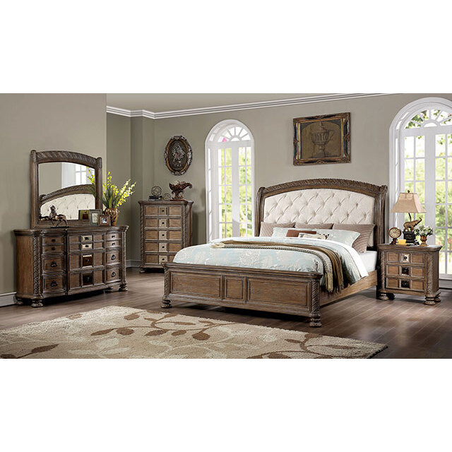  Furniture of America Timandra California King Upholstered Sleigh Bed CM7145CK-BED IMAGE 2