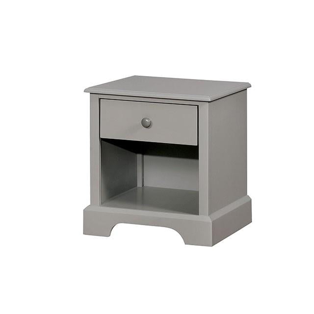  Furniture of America Diane 1-Drawer Kids Nightstand CM7158GY-N-VN IMAGE 3