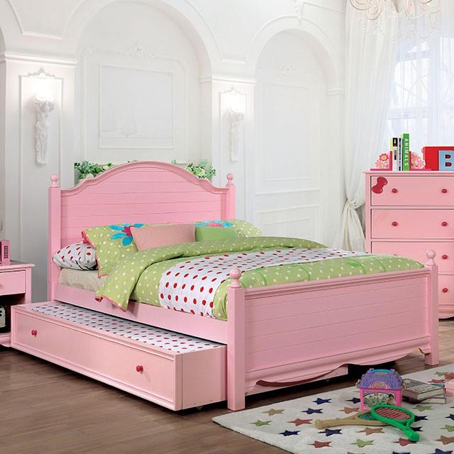  Furniture of America Dani Twin Poster Bed CM7159PK-T-BED-VN IMAGE 1
