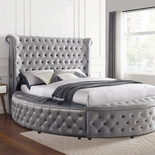  Furniture of America Sansom California King Bed CM7178GY-CK-BED IMAGE 1
