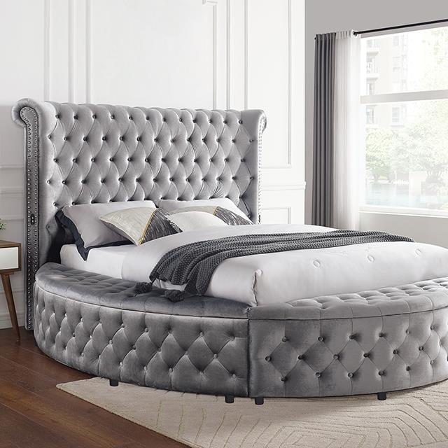 Furniture of America Sansom CM7178GY-EK-BED E.King Bed IMAGE 1
