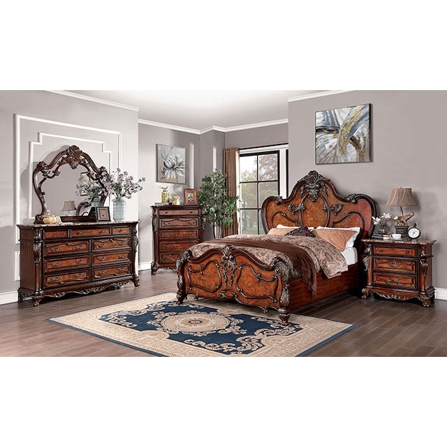  Furniture of America Rosewood 5-Drawer Chest CM7183C IMAGE 2