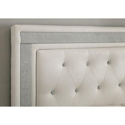  Furniture of America Lianne Twin Upholstered Platform Bed CM7217WH-T-BED-VN IMAGE 2