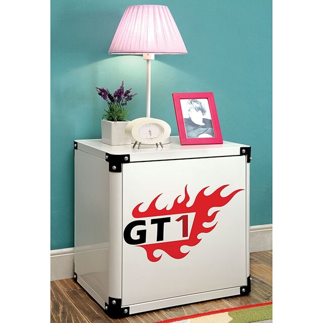  Furniture of America Power Racer Kids Nightstand CM7261WH-N IMAGE 1